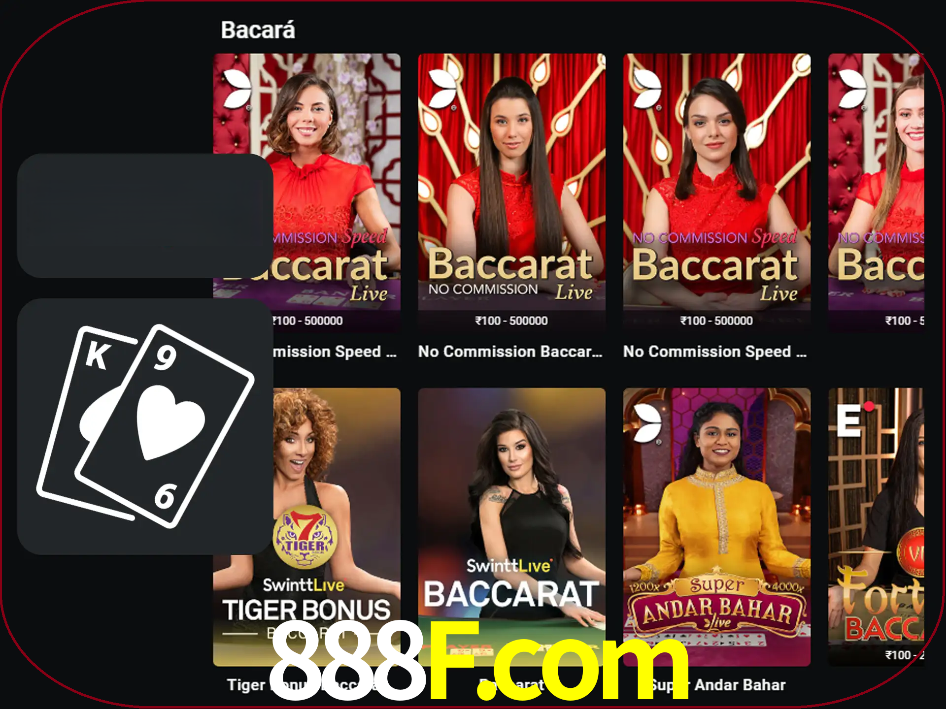 Ganhe muito dinheiro jogando jogos de bacará.