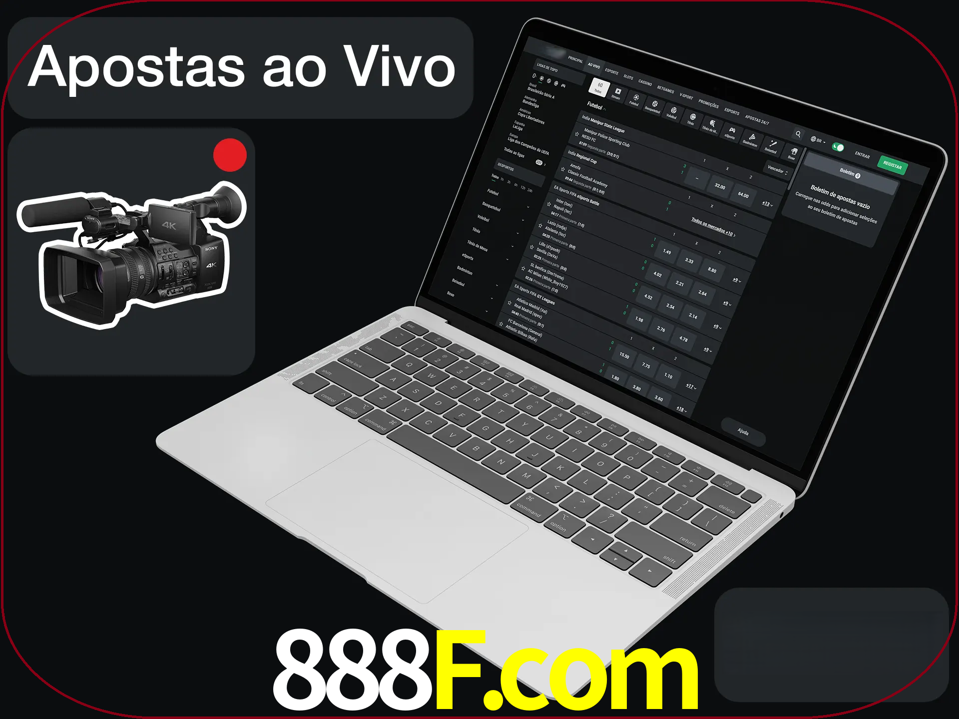 Aposte em formato ao vivo em nosso site.